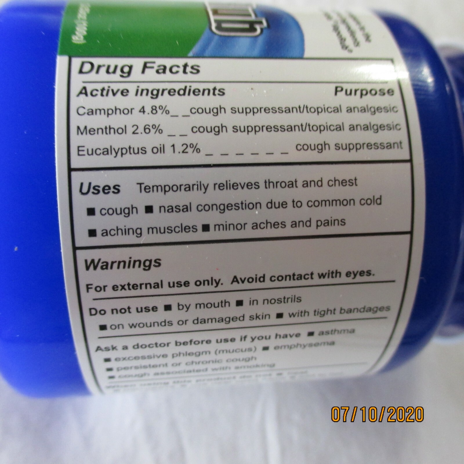 CAREALL Medicated Chest Rub Cough Suppressant Nasal Decongestant 3.53