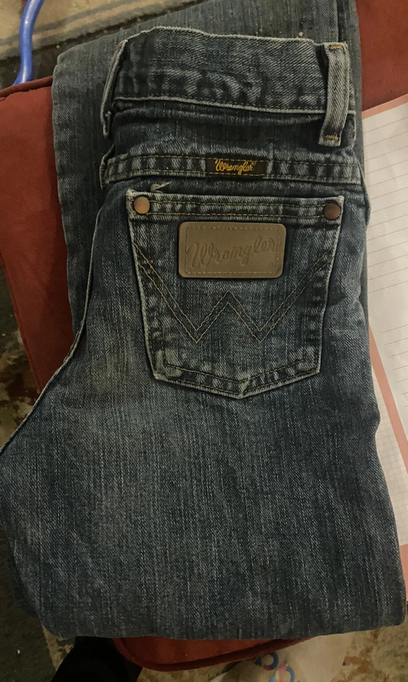 Wrangler Talla 10 Delgado Jóvenes Niños Notable Estado Lt Lavado. Diseño de 5 Bolsillos Foto 4 de 4