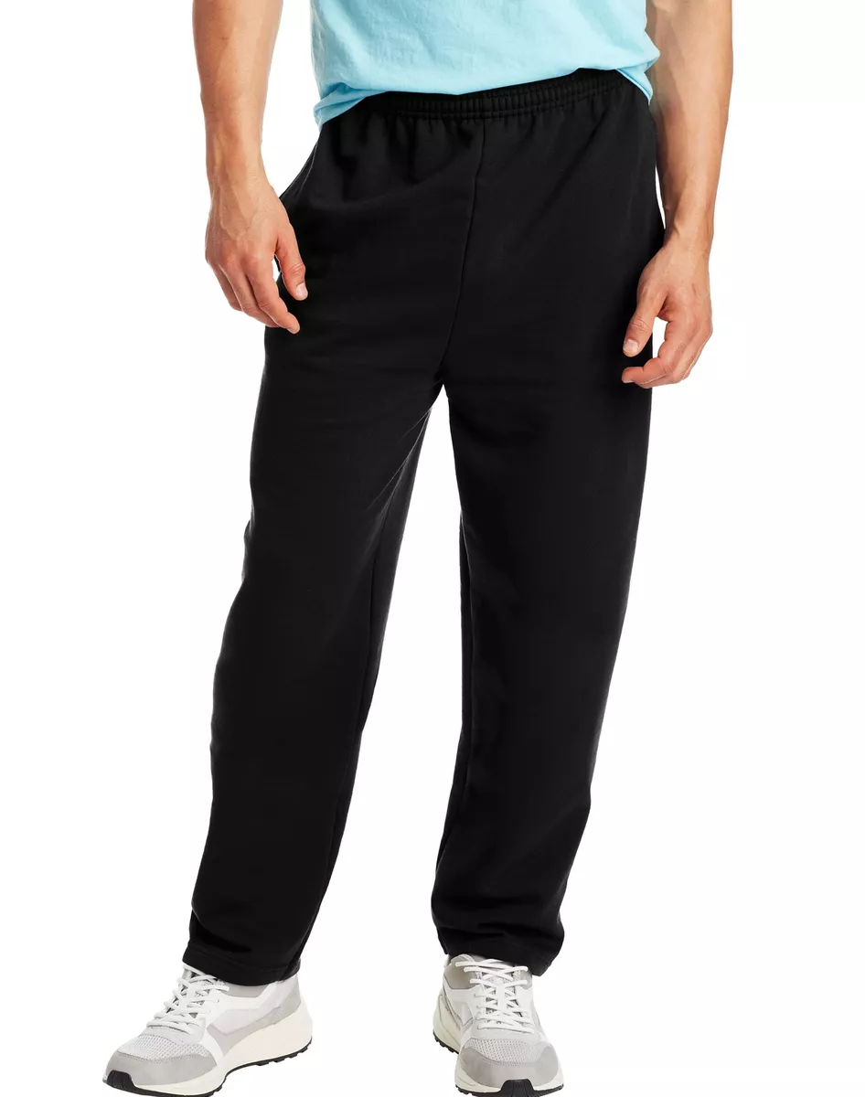 Hanes Men Fleece Sweatpants w/ pockets ComfortSoft EcoSmart Low-pill High  Stitch