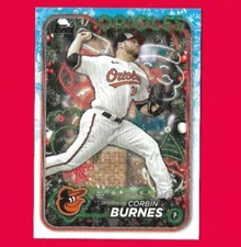 2024 Topps Holiday Corbin Burnes Baseball Card, Baltimore Orioles #H7