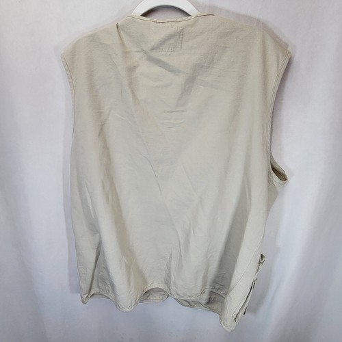 Gilet con cerniera Bugle Boy vintage nuovo con etichette pesca tattica escursionismo fotografia XL - Foto 6 di 9