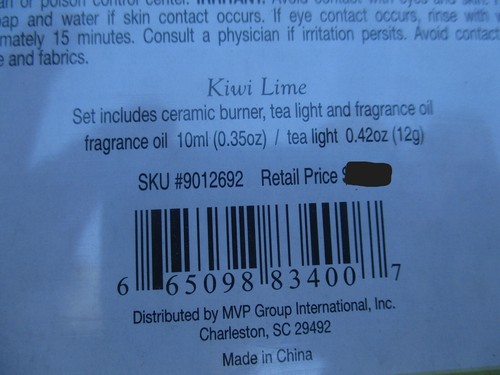Ceramic Oil Wax Warmer Tea Light Porcelain 4” Kiwi Lime NOS - Picture 3 of 3