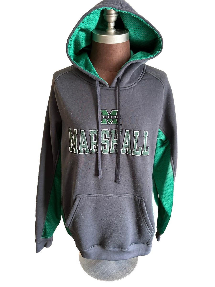 Marshall University Thundering Herd KA Hoodie Gray Green Size M