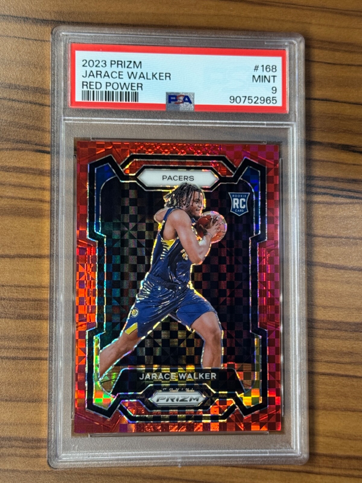2023 Panini Prizm 168 Jarace Walker Red Power /75 Rookie RC PSA 9