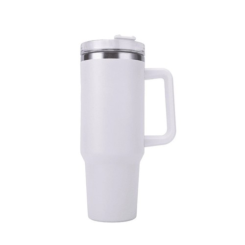Big 40 oz Tumbler Mug – Hot Cold Beverage Cup – With Handle, Straw Lid Free Ship - Picture 2 of 6