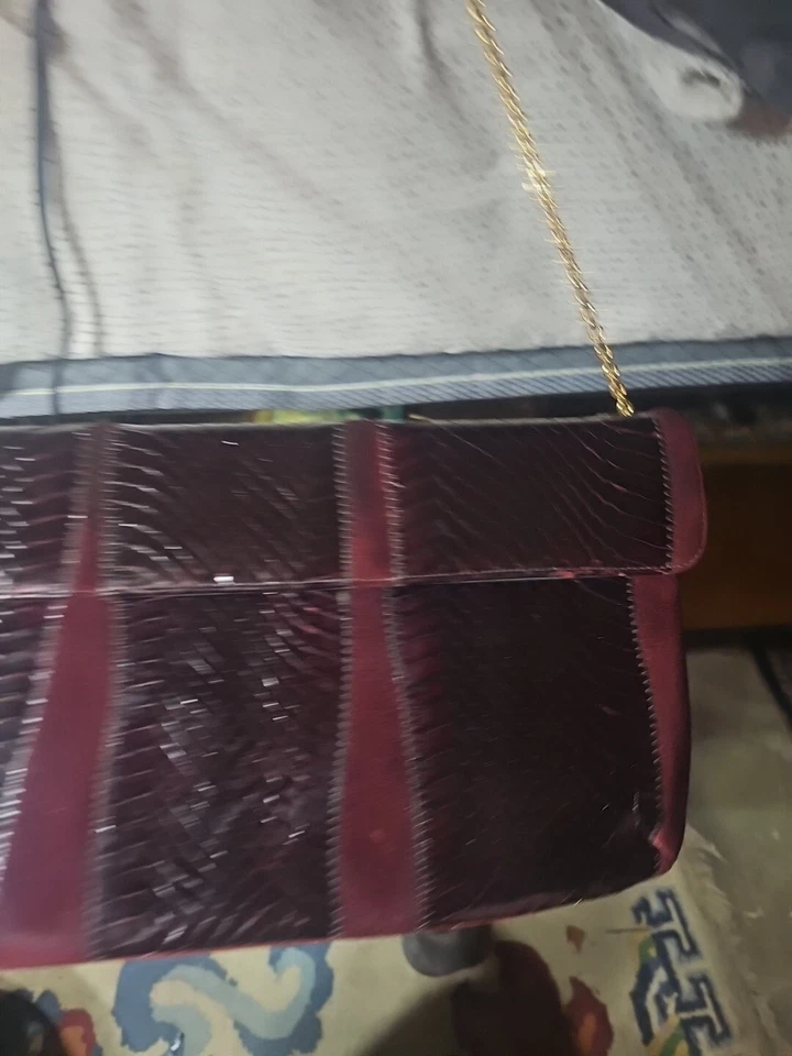 Cartera sin asas/hombro de colección, original de Caprice, multicolor, piel de serpiente (años 70) Foto 2 de 4