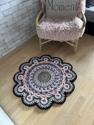 häkelteppich / handmade / Shabby Landhaus Stil
