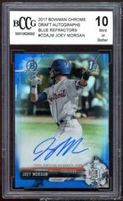 Joey Morgan Rookie 2017 Bowman Chrome Draft Auto Blue Ref #CDAJM BGS BCCG 10