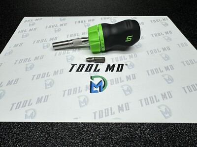 #ad #ad Snap on Tools USA NEW GREEN Soft Grip STUBBY Ratcheting Screwdriver SGDMRC11AG $139.95