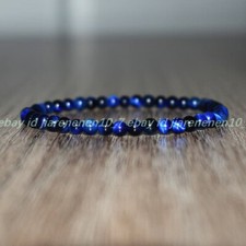 Blue Tiger's Eye 4mm Small Gemstone Bead Healing Reiki Men Women Bracelet Gifts