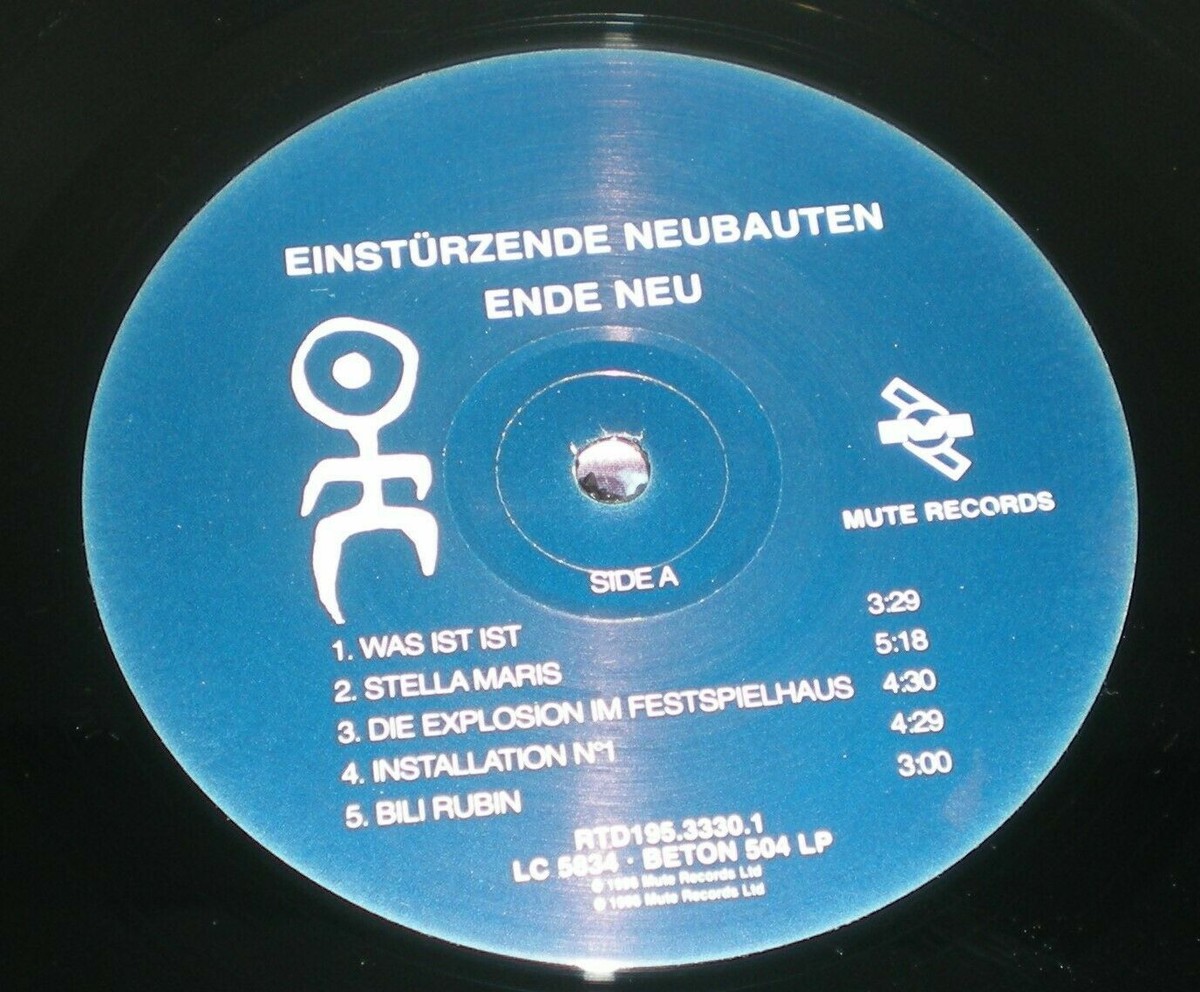 Einstürzende Neubauten Ende Neu レコード Einsturzende Neubauten - ENDE NEU ( LP ) 1996 UK First Press