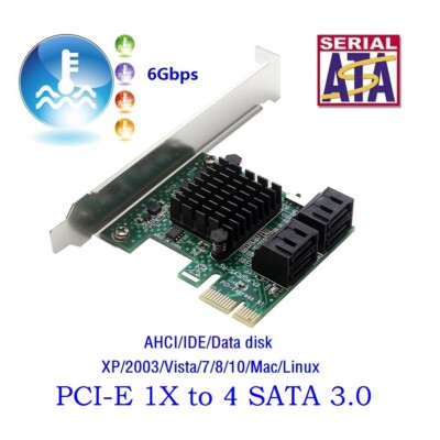 PCIe PCI Express to 6G 4-Port SATA III Expansion