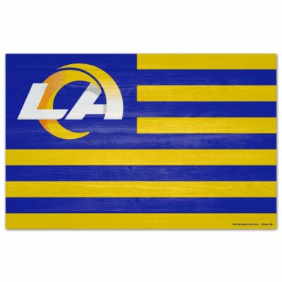 LOS ANGELES RAMS AMERICANA FLAG WOOD SIGN 11''x17'' NEW WINCRAFT  
