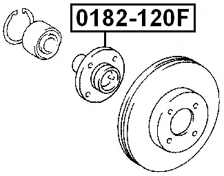 Conjunto de buje de rueda delantera Fit Toyota Prius Yaris FEBEST 0182-120F OEM 43502-12140 Foto 2 de 3