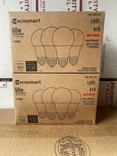 2 4-Pack EcoSmart 60-Watt A19 Non-Dimmable LED Light Bulb Soft White