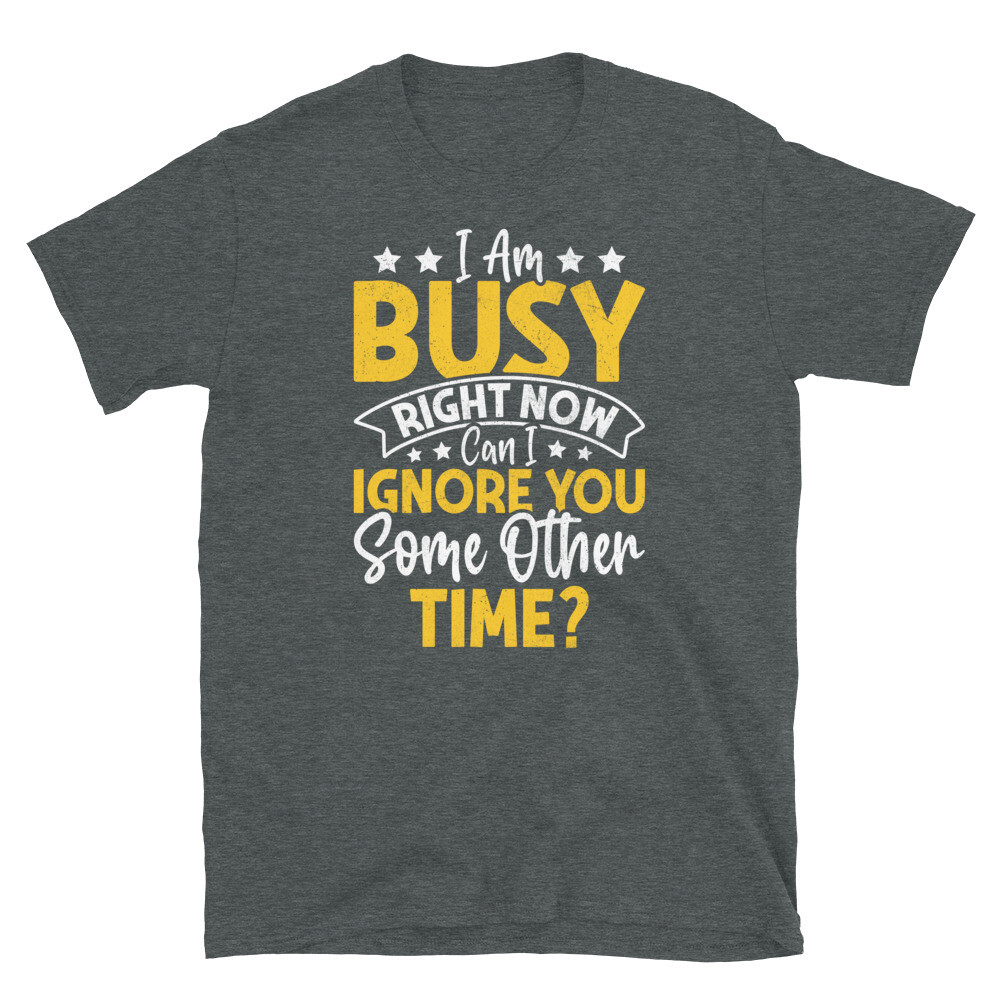 ALTRA T shirt unisex a maniche corte I Am Busy Right Now Can I Ignore You Some Time Other