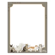 Here Kitty Kitty Letterhead Laser & Inkjet Printer Paper, 25 Sheet Pack (olh170)