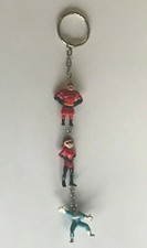 ANCIENNE FIGURINE PVC DISNEY LES INDESTRUCTIBLES*TRIPLE PORTE CLEFS