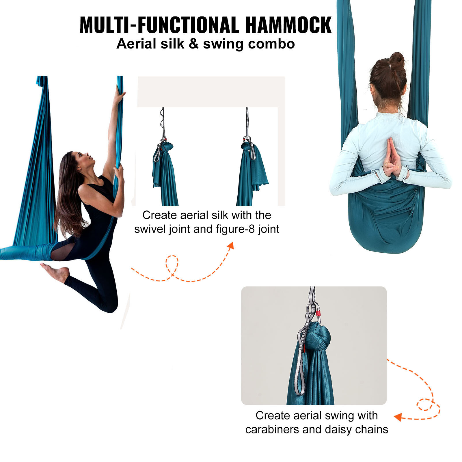 Aerial Yoga Hängematte Set | Yogatuch Für Erwachsene 200kg Tragkraft