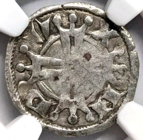 Raymond V France Provence NGC XF 45 Silver Denier Knights Templar Crusader