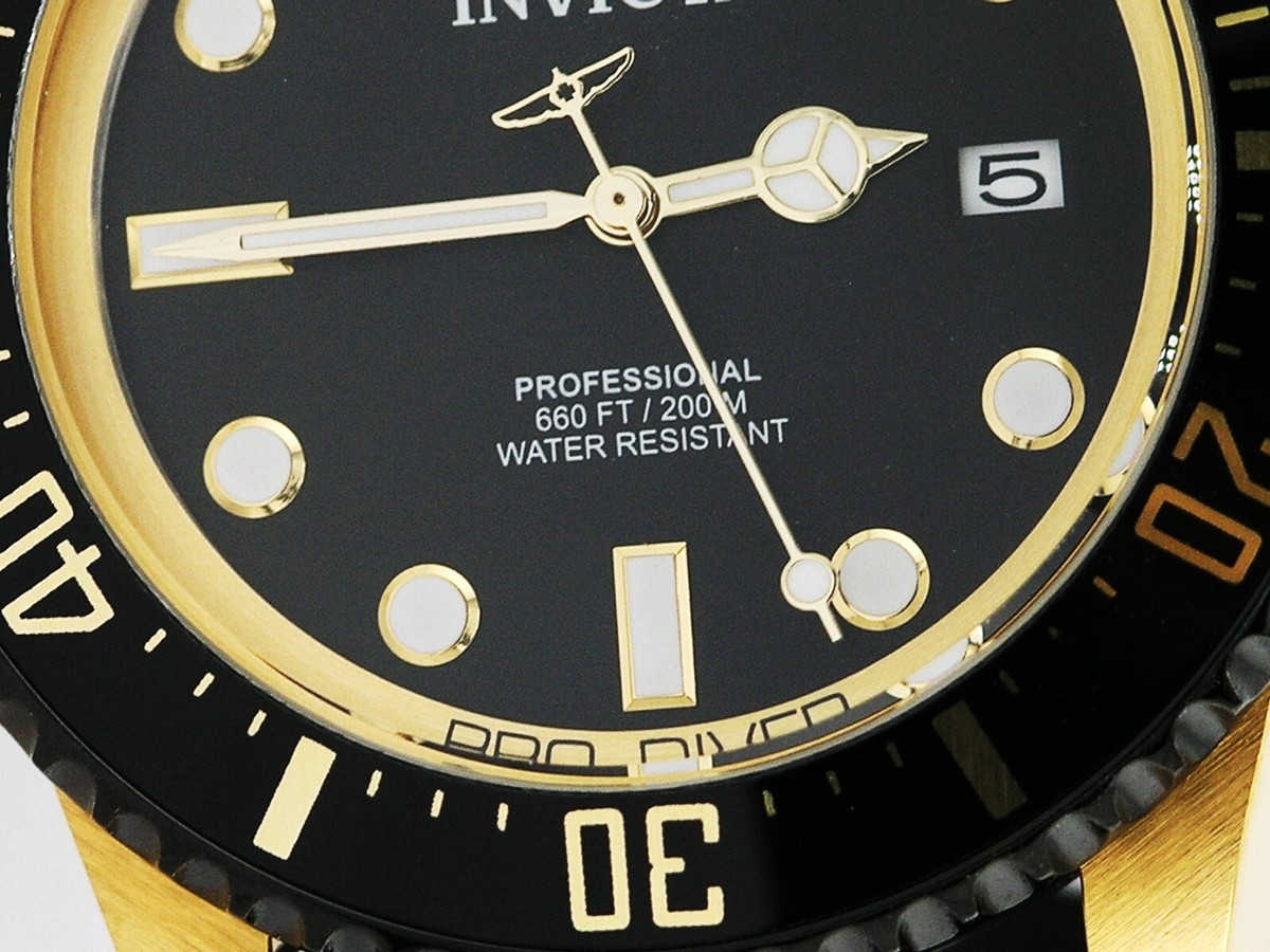 NEW INVICTA 38238 PRO DIVER MASTER OF THE SEA AUTOMATIC BLACK GOLD 