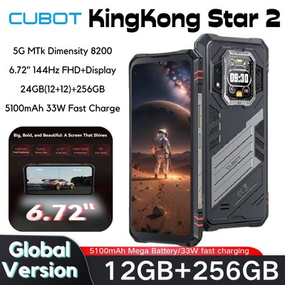 Neu Cubot KingKong Star 2 Android 14 12GB+256GB Ohne Simlock (5G) Rugged Handys