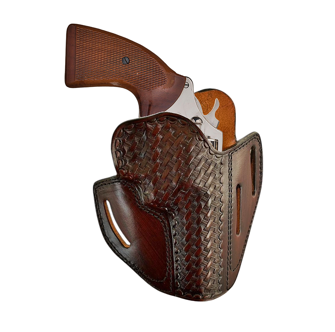 Leather Belt Holster For Colt Viper - Fits 3 inch and 4.25 inch Barrel-image