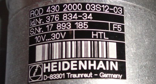 Heidenhain 376834-34 Encoder ROD 430 2000 03S12-03 Rotary ROD 4302000 ...