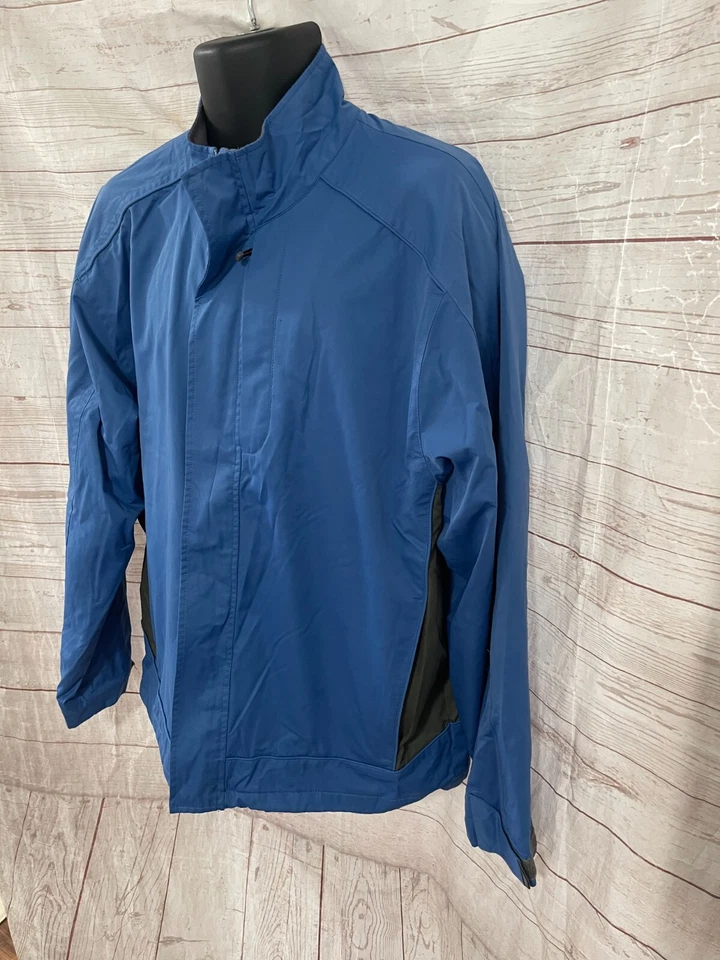 Cutter & Buck Men’s Windbreaker Zipper / Snap Front Blue / Gray Size L Large - Image 3 of 4