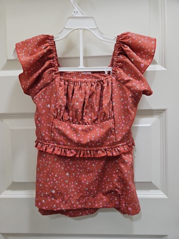 Japna Kids Floral Crop Top & Skirt Set - Pink - 8