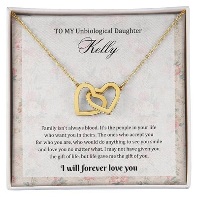 Bonus Daughter Necklace, To My Unbiological Daughter Necklace, Valentine Gift