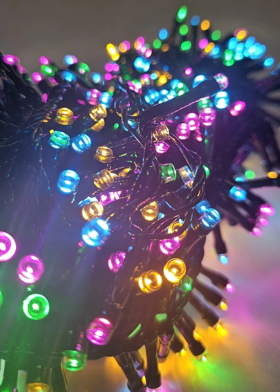 Catena Luci di Natale 360 LED Interno Esterno Giochi di Luce Multicolore, fotografia 4 di 8