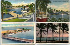 1920-50s Biscayne Tarpon Spring Miami Beach Fort Lauderdale Florida Postcard LOT