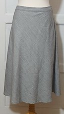 DAMART SIZE 16 L29 LIGHT GREY WOOL BLEND LINED SKIRT