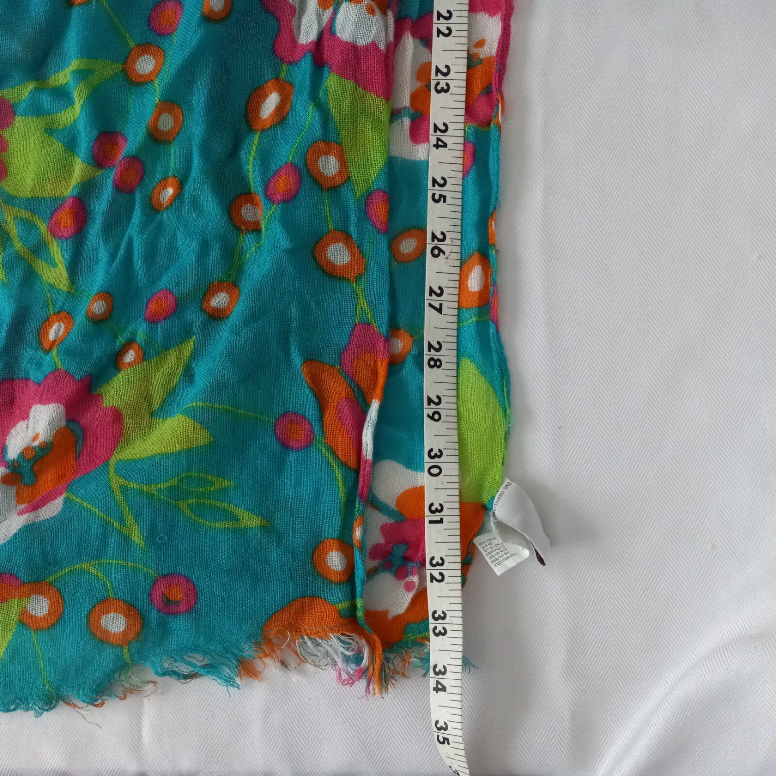 Old Navy Large Multicolor Rectangular Floral Rayo… - image 11
