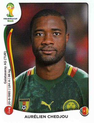 Panini Sticker Fußball WM 2014 Nr. 92 Aurelien Chedjou Cameroun Bild NEUWARE