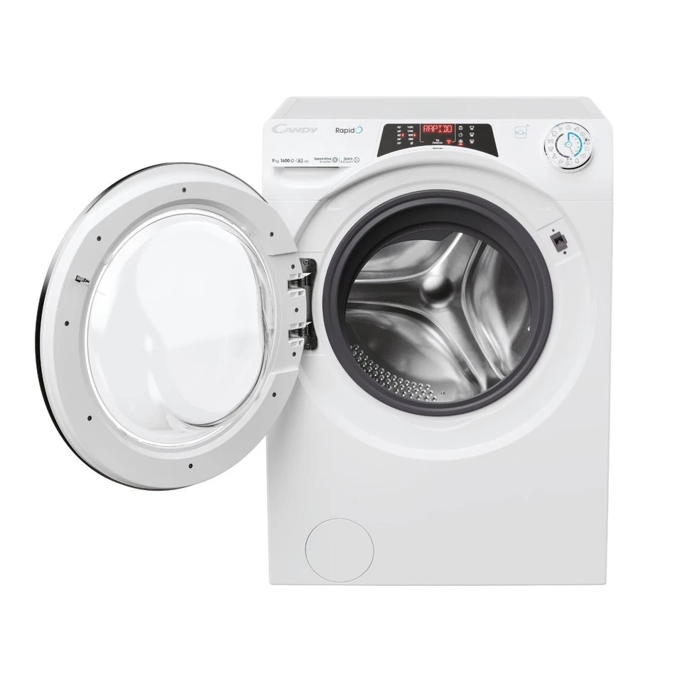 Candy RapidÓ 9kg 1600rpm Washing Machine - White RO1696DWMC7/1-80 - Image 2 of 4