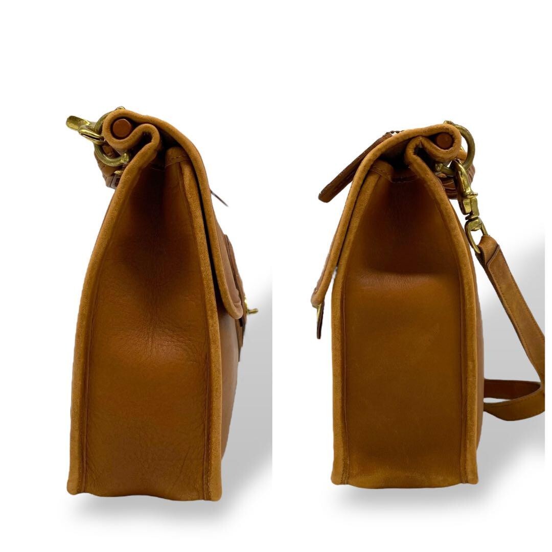 Old Coach 0913-324(9927) Shoulder Bag BrownUsed Excellent+