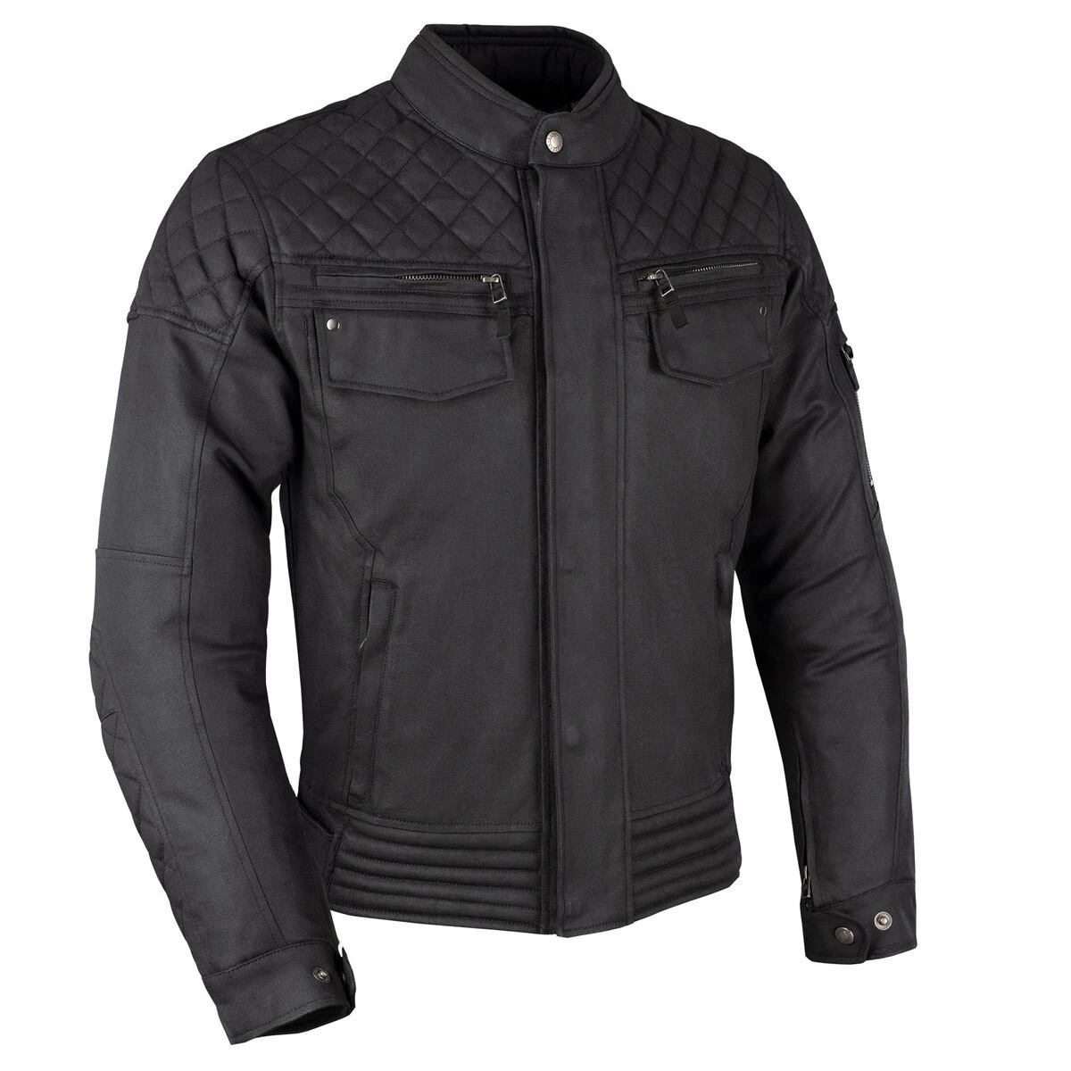 Oxford Hardwick Summer Motorbike Motorcycle Riding Waxed Cotton Jacket Black