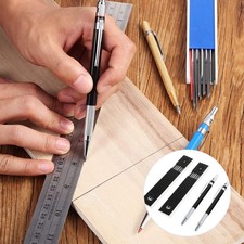 2 Sets Engineering Marker Pen Marking Pencils for Construction Mechanical Black