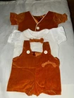 Vintage Cabbage Patch Kids/Doll Clothes  Boys Brown Velvet Outfit (246)