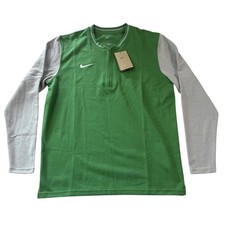 Nike Dri-FIT 1/4 Zip Pullover Top Green Gray Men's Medium FJ9549-315 NWT 85