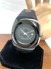 GUCCI Men's Watch SYNC YA137107A Swiss Quartz Black Rubber Band 46mm