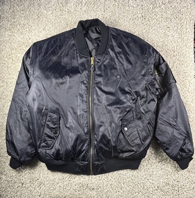 Vintage Southpole Reversible Bomber Jacket Size X-Large Black Y2K