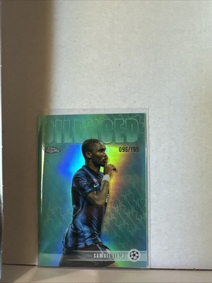 2025-26 Topps Chrome UEFA CC Samuel Eto'o Silenced Aqua Refractor #/199 Milano