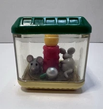 VINTAGE FISHER PRICE PEEK A BLOCKS SENSORY REPLACEMENT BLOCK CHRISTMAS MICE