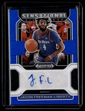 2022-23 Prizm Draft Picks Blue Sensational Signatures Javon Freeman-Liberty RC