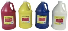 Washable Tempera Paints for School and Arts and Crafts Use, One Gallon Each, ...