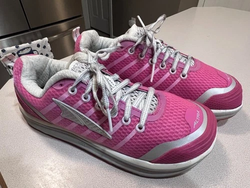 ALTRA Women's "Intuition 2" Pink/White Mesh Running Shoes Size 8.5