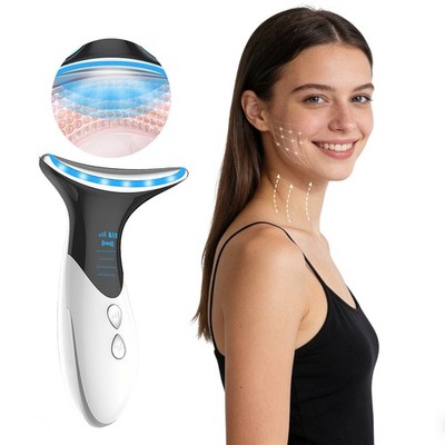 3 Color Modes Face Neck Massager Vibration Therapy for Facial Contouring